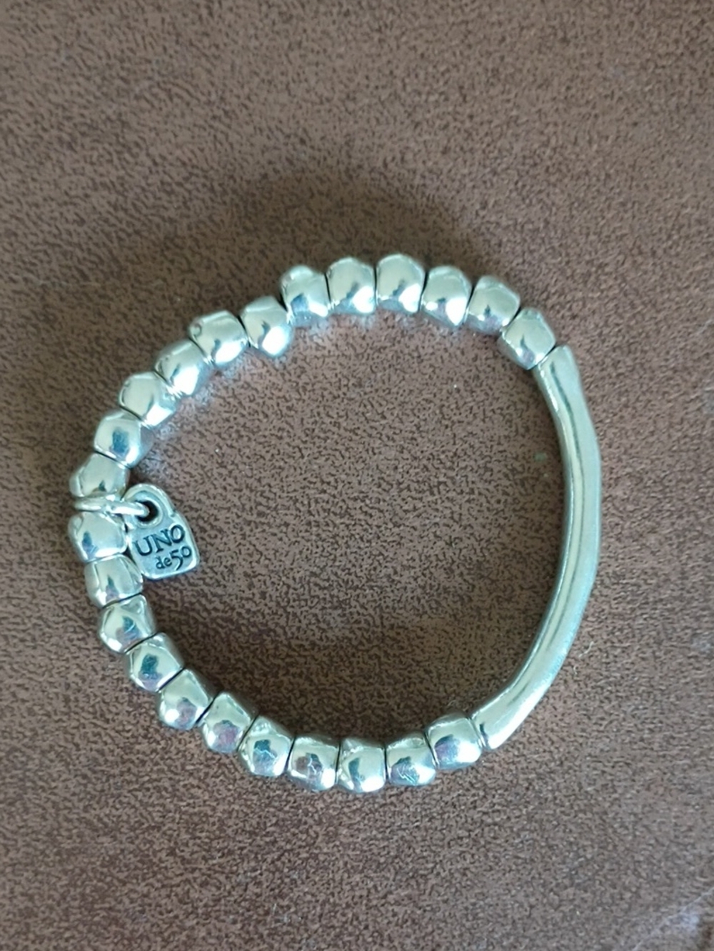 UNO de 50 Polished Journey Stretch Bracelet
